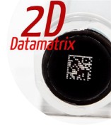 底面にある2Dデータマトリックス